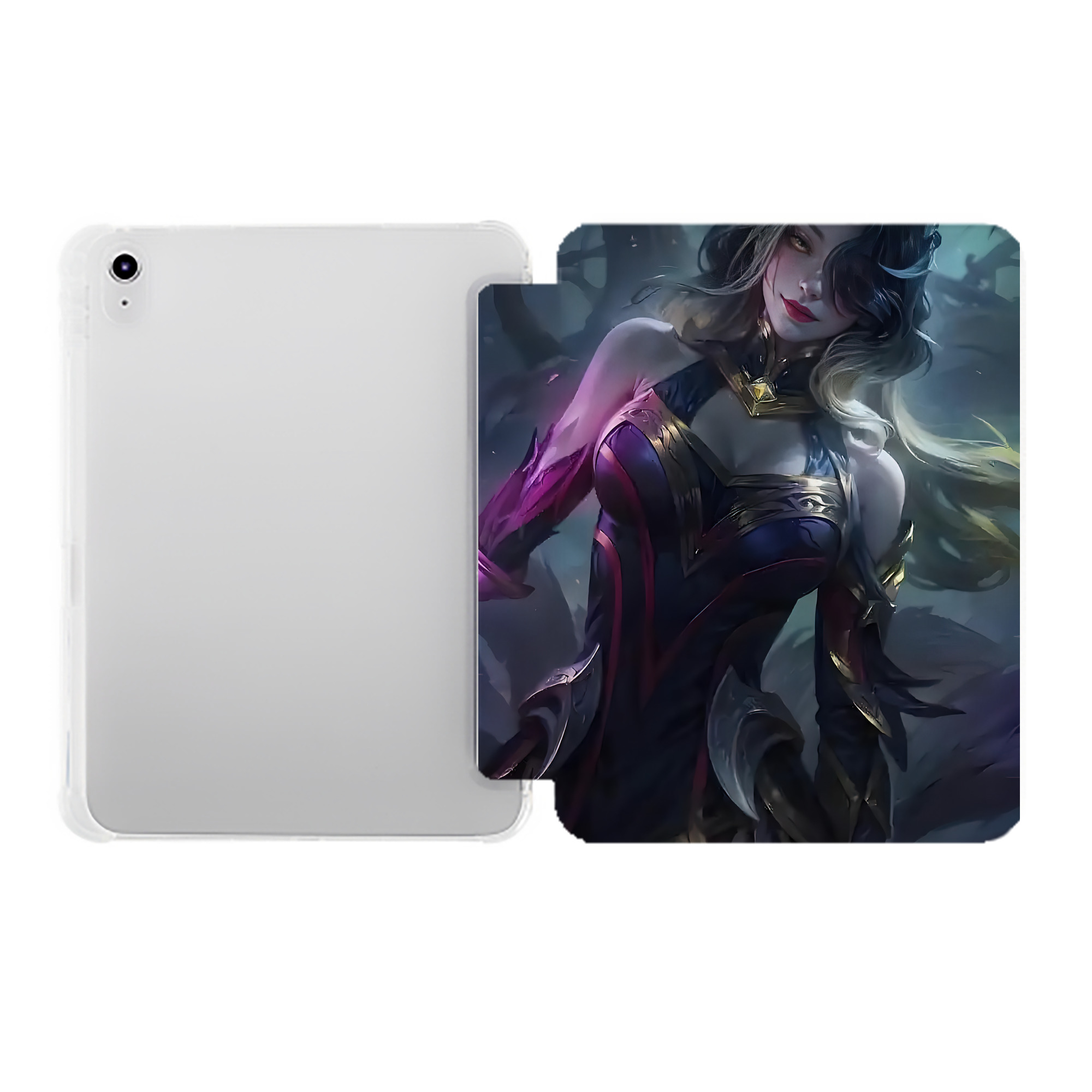 （画像用） リーグ・オブ・レジェンド League of Legends LOL IPad ケース ペン収納付き 三つ折りスタンド PUレザー×シリコン 対応機種9.5/10.5/10.9インチ